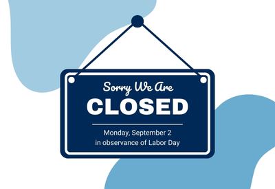 Red We Are Closed Notification Instagram Post (400 x 275 px)